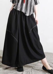 Boutique Black Pockets asymmetrical design Summer Skirts - SooLinen