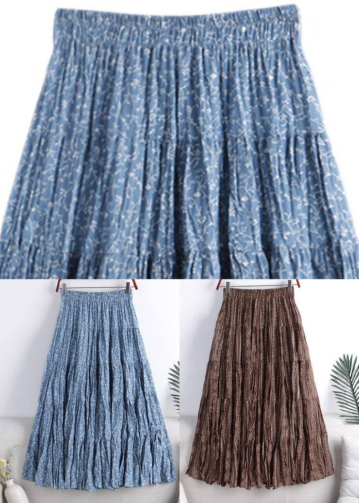 Boutique Blue Print Faltenrock mit elastischer Taille A-Linienrock Herbst