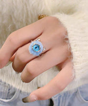 Boutique Blue Sterling Silver Fuzzy Monster Rings