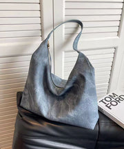 Boutique Blue Tie Dye Faux Leather Large Capacity Satchel Handbag