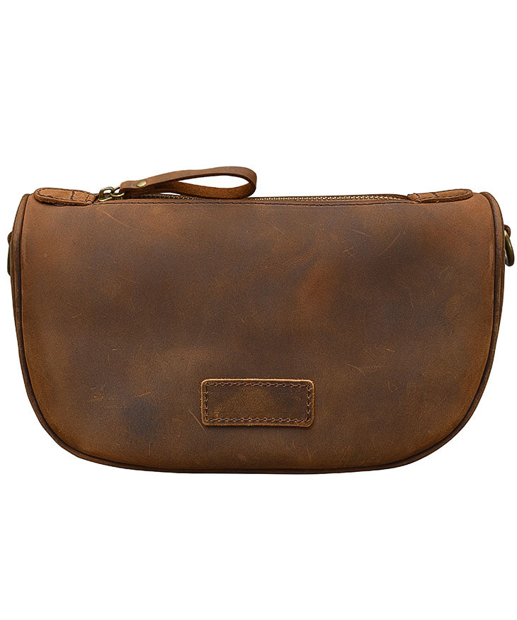 Boutique Brown Calf Leather Messenger Bag