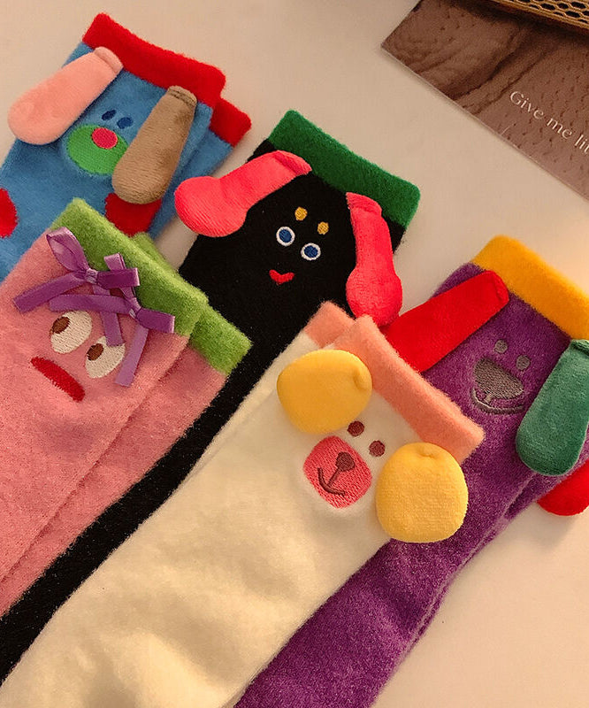 Boutique Cute And Funny Warm Plush Mid length Socks