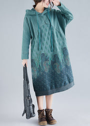 Boutique Grüne Taschen Print Pullover Streetwear Kleider Frühling
