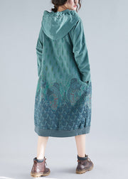 Boutique Grüne Taschen Print Pullover Streetwear Kleider Frühling