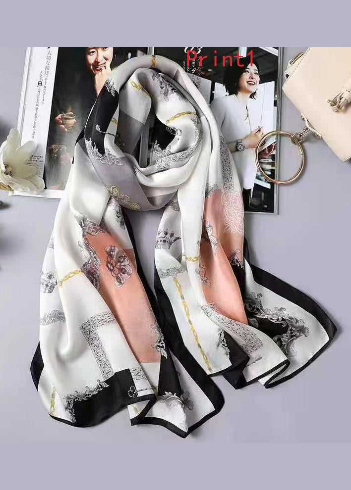 Boutique Print Soft And Comfortable Silk Scarf
