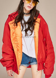 Boutique Red Thick Warm Regular Winter Cotton Jacket