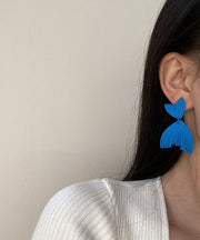 Boutique Ohrringe aus feinem Metall im Meerjungfrau-Stil in Weiß und Blau
