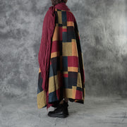 Boutique Yellow Plaid Pockets Button Fall Coat Long Sleeve