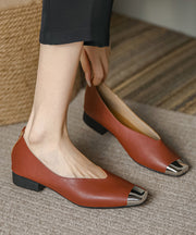Brown Flat Feet Shoes Sheepskin Chic Comfortable Splicing