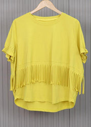 Casual Black O-Neck Cotton T Shirt Short Sleeve Summer - SooLinen