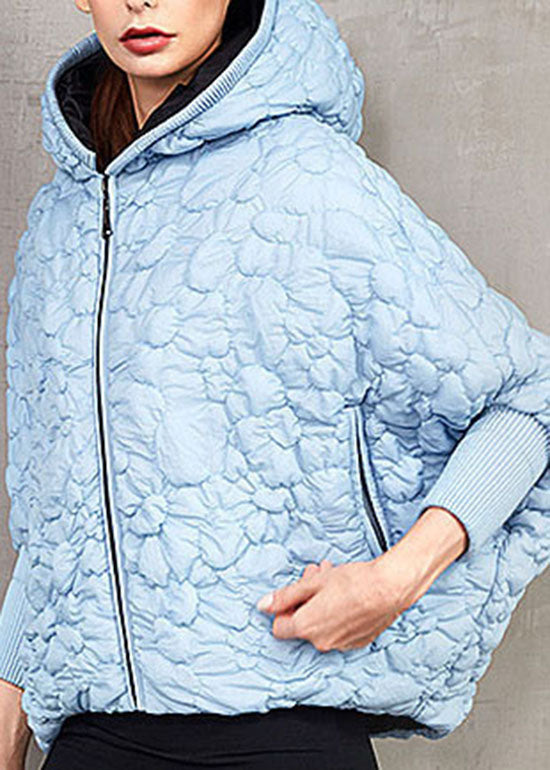 Casual Blue Hooded fashion Duck Down Puffer Jacket Winter