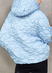 Casual Blue Hooded fashion Duck Down Puffer Jacket Winter