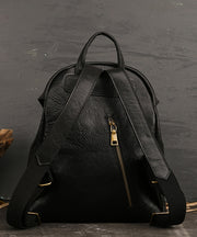 Lässige Rucksack-Tasche aus festem Kalbsleder in Braun