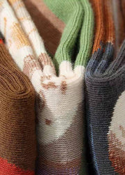 Lässige Baumwollsocken mit Cartoon-Muster und Paitings