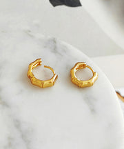 Casual Gold Plated Hoop Earrings