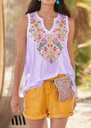 Casual Light Yellow Ethnic Style Top Womens T Shirt Vest