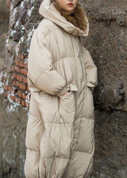 Casual Navy Hooded Pockets Duck Down Winter down coat
