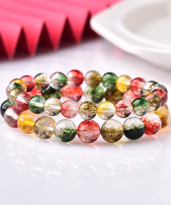 Casual Rainbow Crystal Beaded Bracelet