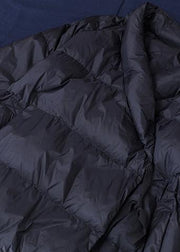 Casual oversize down jacket Winter overcoat black stand collar thick duck down coat - SooLinen