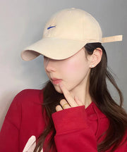 Chic Beige Embroidered Patchwork Baseball Cap Hat