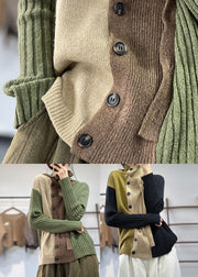 Chic Black High Neck Asymmetrical Design Knit Sweater Tops Winter