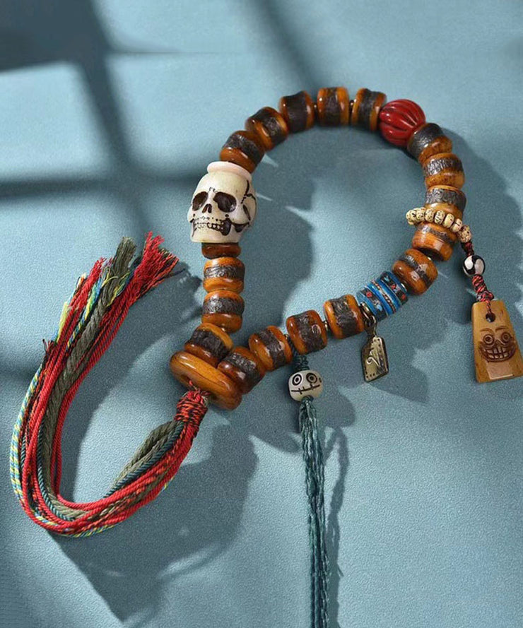 Chic Brown Hand Knitting Skeleton Bracelet
