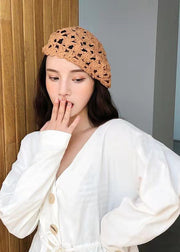 Chic Coffee Flower Hollow Out Knit Beret Hat