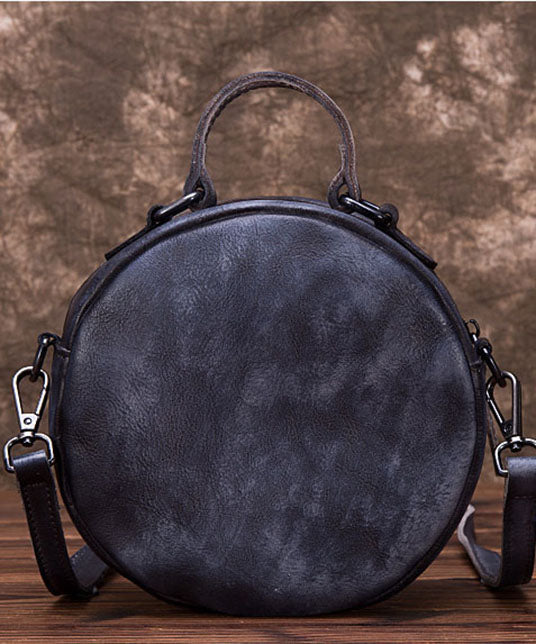 Chic Dark Grey Animal Patchwork Paitings Leather Messenger Bag
