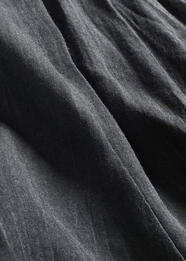 Chic Dark Grey Oversized Tie Dye Pockets Cotton Harem Pants Fall