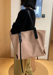Chic Khaki Versatile nylon Tote Handbag