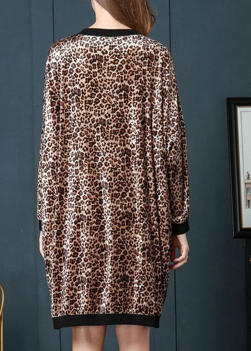 Chic Leopard Zippered Spring Jackets - SooLinen
