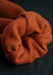 Schicke Orange Cinched Pockets Warme Fleecehose Winter