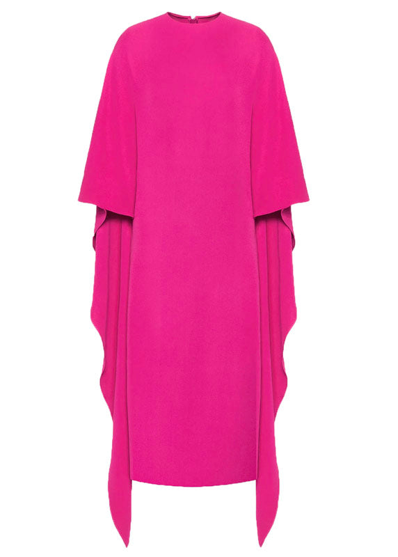 Chic Rose Asymmetrical Design Holiday Maxi Dress Fall