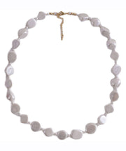 Chic White Asymmetricar Pearl Graduated Bead Necklace