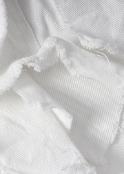 Schicke weiße Patchwork-Sommerröcke mit Reißverschluss Baumwolle