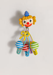 Chic Yellow Alloy Circus Clown Brooches