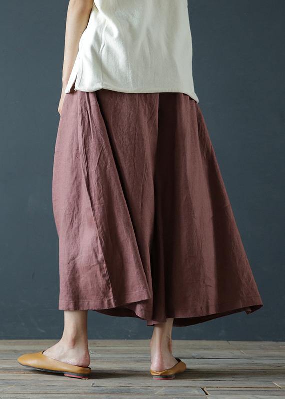 Chunxin original design cotton and linen wide-leg pants - SooLinen