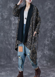 Classy Black Asymmetrical Wear On Both Sides Cotton Trench Fall