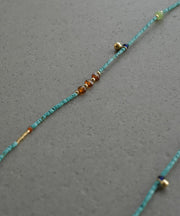 Classy Blue Patchwork Natural Turquoise Necklace