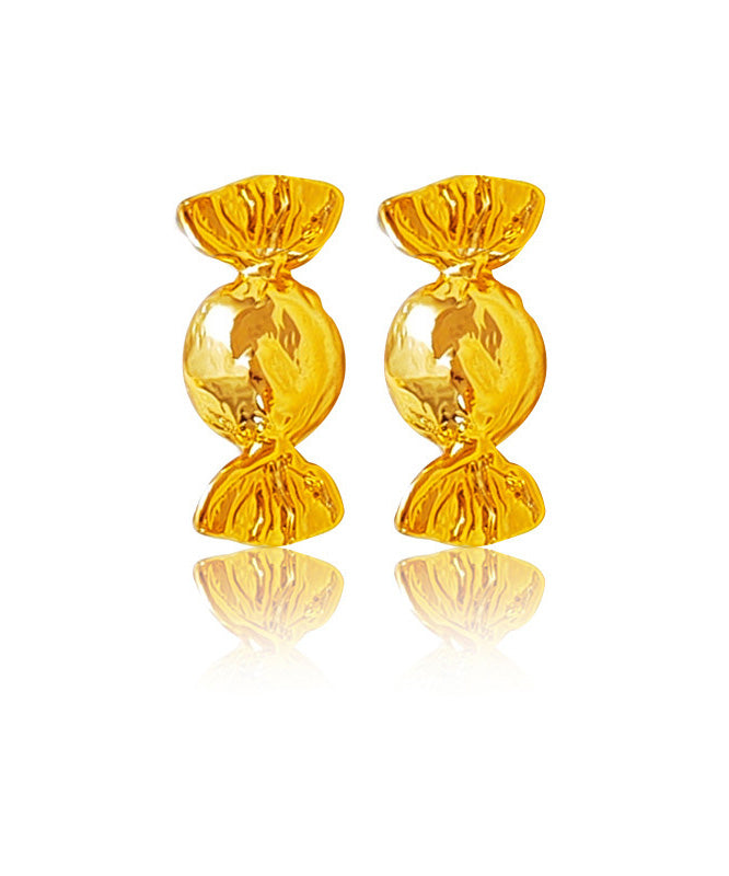 Classy Gold Copper Candy Stud Earrings