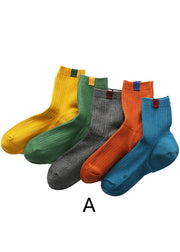 Classy Solid color Cotton Crew Socks