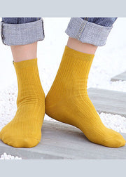 Klassische, einfarbige Crew-Socken aus Baumwolle