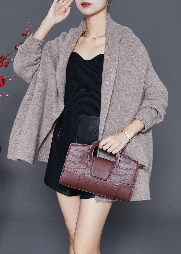 Coffee Thick Knit Cardigans Oversized Fall