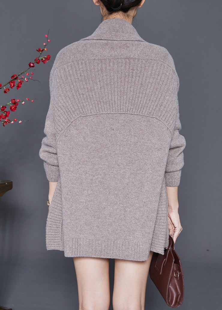 Coffee Thick Knit Cardigans Oversized Fall