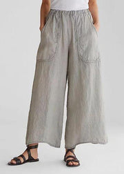 Cotton Linen Loose Wide Leg Casual Pants - SooLinen