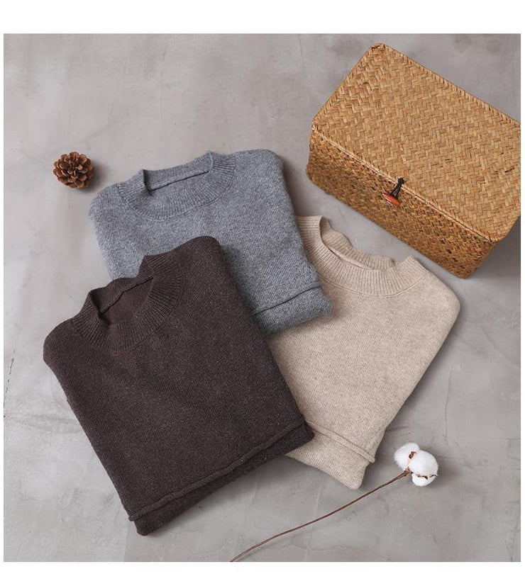 Cozy gray knit blouse oversized Batwing Sleeve sweaters asymmetric hem - SooLinen
