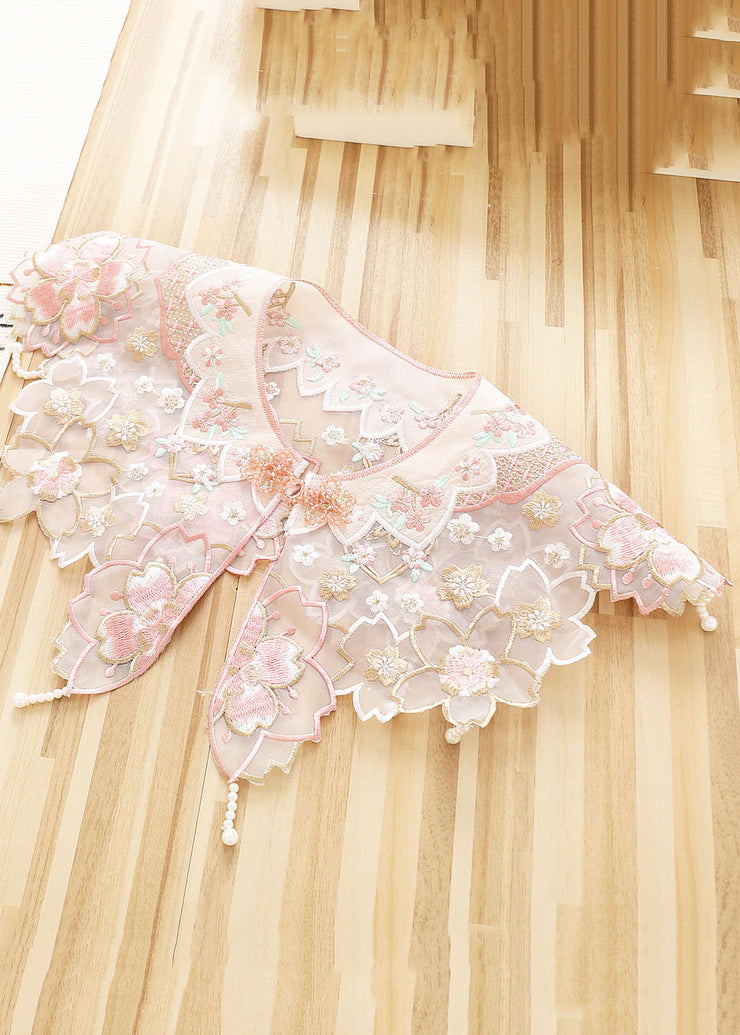 Cute Pink Stand Collar Sequins Patchwork Tulle Girls Shawl And Dress Two Pieces Set Long Sleeve
