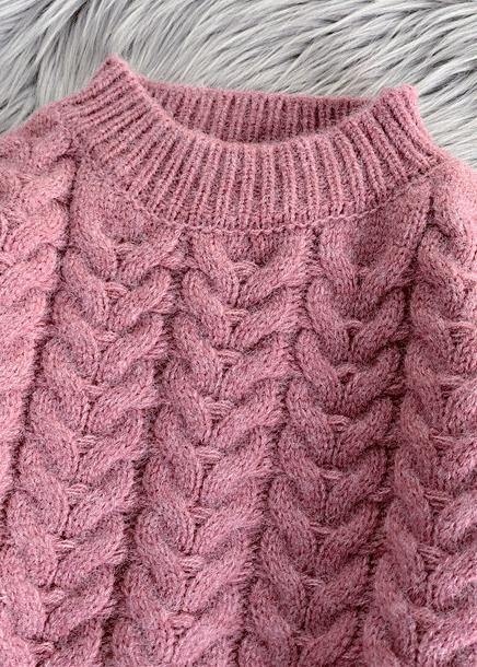 Cute pink Sweater weather Refashion o neck thick Ugly fall sweater dress - SooLinen