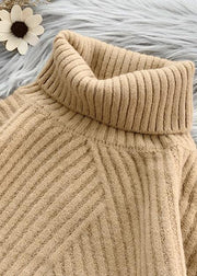 Cute yellow knit blouse  high neck plus size fall knit tops - SooLinen