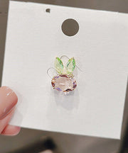 DIY Colorblock Sterling Silver Crystal Rabbit Brooches